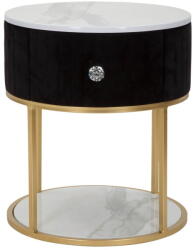 Mauro Ferretti Fekete-aranyszínű éjjeliszekrény Montpellier - Mauro Ferretti