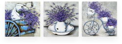 Wallity Kép szett 3 db-os 30x30 cm Lavender - Wallity