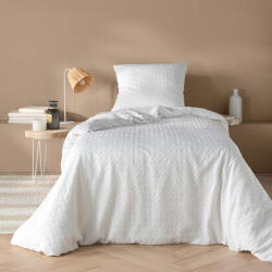 douceur d'intérieur Fehér egyszemélyes mikroszálas ágyneműhuzat 140x200 cm Litea - douceur d'intérieur