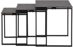 Actona Katrine 3 db-os fekete dohányzóasztal szett - Actona