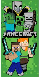 Jerry Fabrics Zöld pamut gyerek fürdőlepedő 70x140 cm Minecraft Let´s Survive - Jerry Fabrics