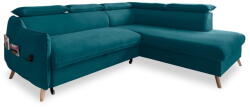 Miuform Türkiz bársony kinyitható sarokkanapé (jobb oldali) Sweet Harmony - Miuform - bonami - 543 910 Ft