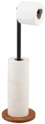 WENKO Fekete-barna acél WC-papír tartó állvány Serro - Wenko