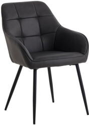 Unique Furniture Sötétszürke kárpitozott karfás étkezőfotel szett 2 db-os Nolan Square - Unique Furniture