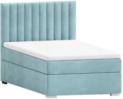 ROPEZ Világoskék kárpitozott ágyneműtartós egyszemélyes ágy ágyráccsal 80x200 cm Bunny - Ropez