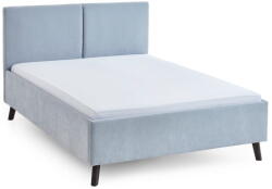 meise.möbel Világoskék kárpitozott franciaágy ágyráccsal 140x200 cm Piano - Meise Möbel