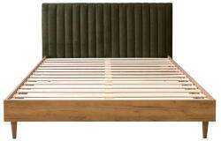 Bobochic Sötétzöld-natúr színű franciaágy ágyráccsal 160x200 cm Oceane - Bobochic Paris