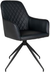 House Nordic Fekete kárpitozott étkezőfotel Harbo - House Nordic