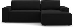 Micadoni Fekete kinyitható sarokkanapé (jobb oldali) Jodie - Micadoni Home