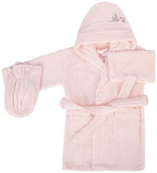 Foutastic Rózsaszín pamut gyerek fürdőköpeny Bebemarin - Foutastic