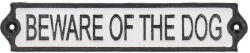 Esschert Design Öntöttvas falitábla 26x5 cm Beware of the Dog - Esschert Design