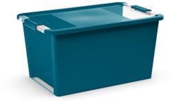KIS Petróleumkék fedeles műanyag tárolódoboz 55x35x28 cm Bi-Box - KIS