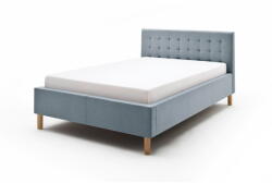 meise.möbel Kék-szürke kárpitozott egyszemélyes ágy ágyrács nélkül 120x200 cm Malin - Meise Möbel