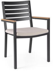 Bizzotto Antracitszürke fém kerti szék szett 4 db-os Henna - Bizzotto