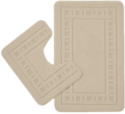 Catherine Lansfield Világosbarna fürdőszobai kilépő szett WC-hez, 2 db-os 50x80 cm Armoni - Catherine Lansfield