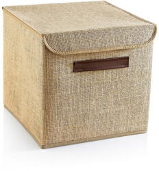 Mioli Decor Világosbarna fedeles juta tárolódoboz 30x30x30 cm - Mioli Decor