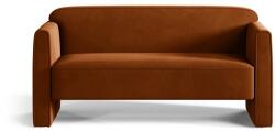 Micadoni Terrakotta színű bársony kanapé 140 cm Abby - Micadoni