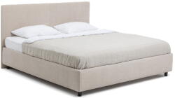 Bonami Bézs kárpitozott ágyneműtartós franciaágy ágyráccsal 180x200 cm Myra Slim Line - Bonami Selection