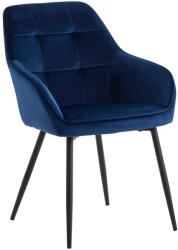 Unique Furniture Sötétkék kárpitozott karfás étkezőfotel szett 2 db-os Nolan Square - Unique Furniture