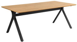 Actona Étkezőasztal tölgyfa dekoros asztallappal 100x200 cm Bristol - Actona