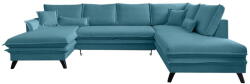 Miuform Charming Charlie türkiz kinyitható U alakú kanapé, jobb oldali - Miuform