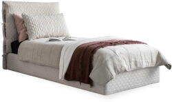Miuform Bézs kárpitozott egyszemélyes ágy tárolóhellyel, ágyráccsal 90x200 cm Sleepy Luna - Miuform