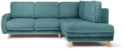 Bonami Selection Türkiz kordbársony kinyitható sarokkanapé (jobb oldali) Tori - Bonami Selection