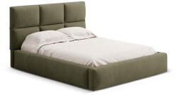 Windsor & Co Zöld kárpitozott ágyneműtartós franciaágy ágyráccsal 160x200 cm Libera - Windsor & Co Sofas