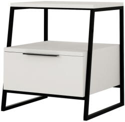 ASIR GROUP Fehér éjjeliszekrény polcokkal Pal - Kalune Design