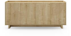 Marckeric Natúr színű komód tölgyfa dekorral 180x80x40 cm Daira - Marckeric
