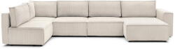 Bobochic Paris Krémszínű kordbársony sarokkanapé (bal oldali-"U" alakú) Nihad modular - Bobochic Paris - bonami - 1 130 492 Ft