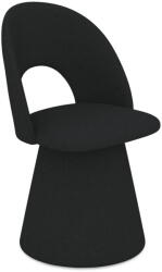 makamii Fekete kárpitozott étkezőfotel Kalo - Makamii