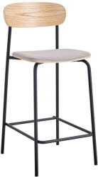 Marckeric Fekete-szürkésbarna bárszék szett 2 db-os (ülésmagasság 66 cm) Adriana - Marckeric