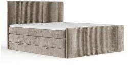 Maison de Reve Világosbarna ágyneműtartós boxspring ágy 180x200 cm Bergamo - Maison de Rêve