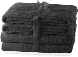 Restilo Sötétszürke frottír pamut törölköző és fürdőlepedő készlet 6 db-os Amari - AmeliaHome