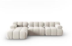 Micadoni Bézs bársony moduláris sarokkanapé (bal oldali) Bellis - Micadoni - bonami - 696 980 Ft