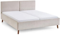 meise.möbel Bézs kárpitozott franciaágy ágyráccsal 160x200 cm Piano - Meise Möbel