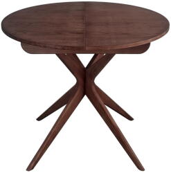 Ragaba Kerek bővíthető étkezőasztal hosszabbító asztallappal diófa dekorral ø 90 cm Jubi - Ragaba