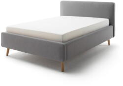 meise.möbel Szürke kárpitozott ágyneműtartós franciaágy ágyráccsal 140x200 cm Mattis - Meise Möbel - bonami - 408 900 Ft