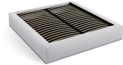 Micadoni Világosszürke kárpitozott ágyneműtartós franciaágy ágyráccsal 180x200 cm Simon - Micadoni - bonami - 345 500 Ft