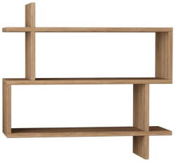ASIR GROUP Natúr színű többszintes fali polc tölgyfa dekorral 70 cm Paralel - Kalune Design