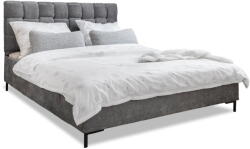 Miuform Szürke kárpitozott franciaágy ágyráccsal 140x200 cm Eve - Miuform