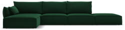 Mazzini Sofas Sötétzöld bársony sarokkanapé (bal oldali-heverő résszel) Vanda - Mazzini Sofas - bonami - 822 792 Ft