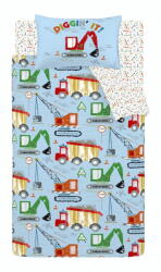 Catherine Lansfield Kék egyszemélyes gyerek ágyneműhuzat 135x200 cm Digger Dreams - Catherine Lansfield