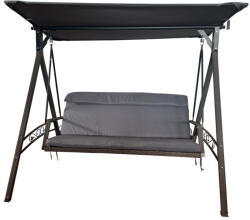 ROJAPLAST Szürke műrattan kerti hintaágy Rattan - Rojaplast