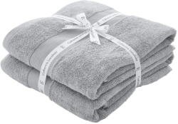 Catherine Lansfield Világosszürke frottír pamut fürdőlepedő szett 2 db-os 90x140 cm Anti-Bacterial - Catherine Lansfield