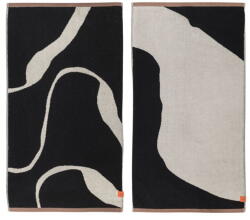 Mette Ditmer Fekete-fehér bio pamut törölköző szett 2 db-os 50x90 cm Nova Arte - Mette Ditmer Denmark