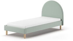 VIPACK Zöld kárpitozott egyszemélyes ágy ágyráccsal 90x200 cm MOON - Vipack