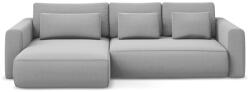 Makamii Világosszürke bársony kinyitható-tárolóhelyes sarokkanapé (bal oldali-heverő résszel) Kapua - Makamii - bonami - 565 242 Ft