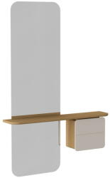 UMAGE Fehér-natúr színű előszoba bútor tölgyfa dekorral One More Look - UMAGE